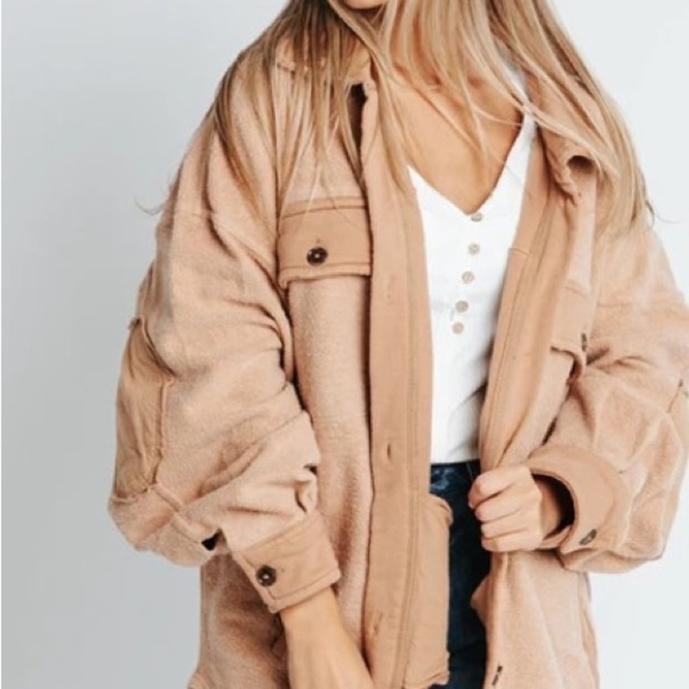 New with tag Free People Ruby Jacket in Tan Color